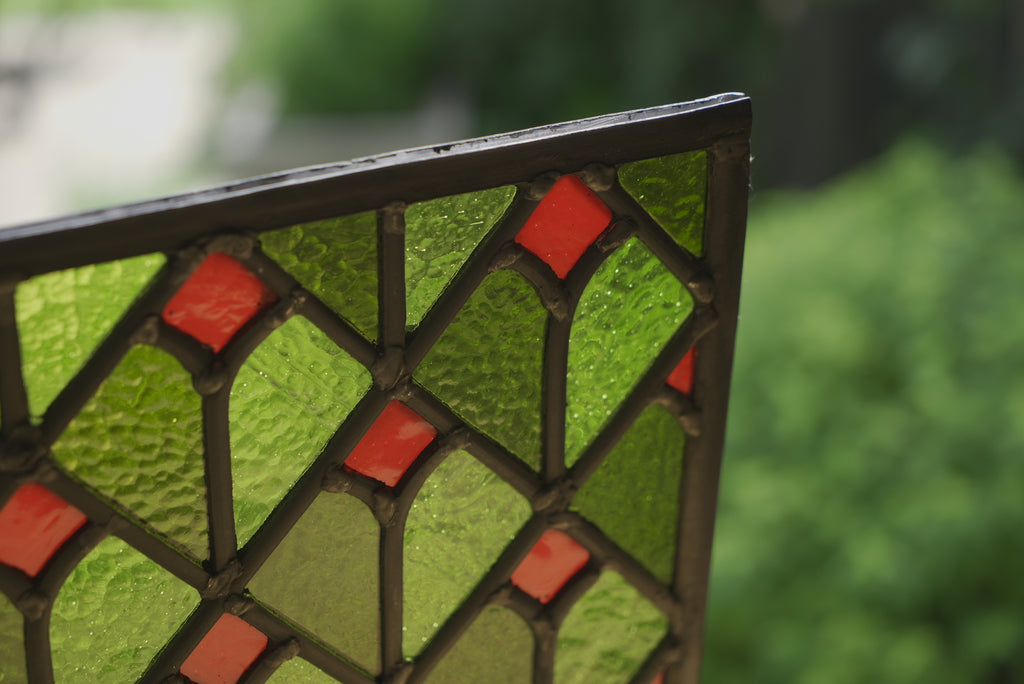 Stained Glass Window Red and Green