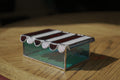 Stained Glass Trinket Box Blue, White, Red