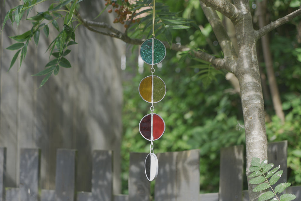Halfcircle Suncatcher Blue/Yellow/Red/B&W