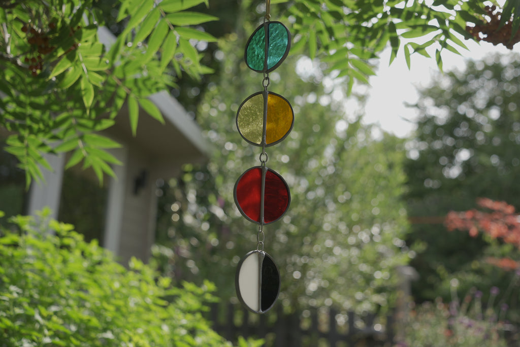 Halfcircle Suncatcher Blue/Yellow/Red/B&W