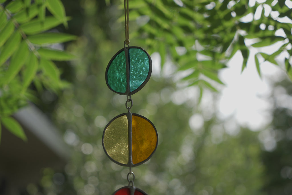 Halfcircle Suncatcher Blue/Yellow/Red/B&W