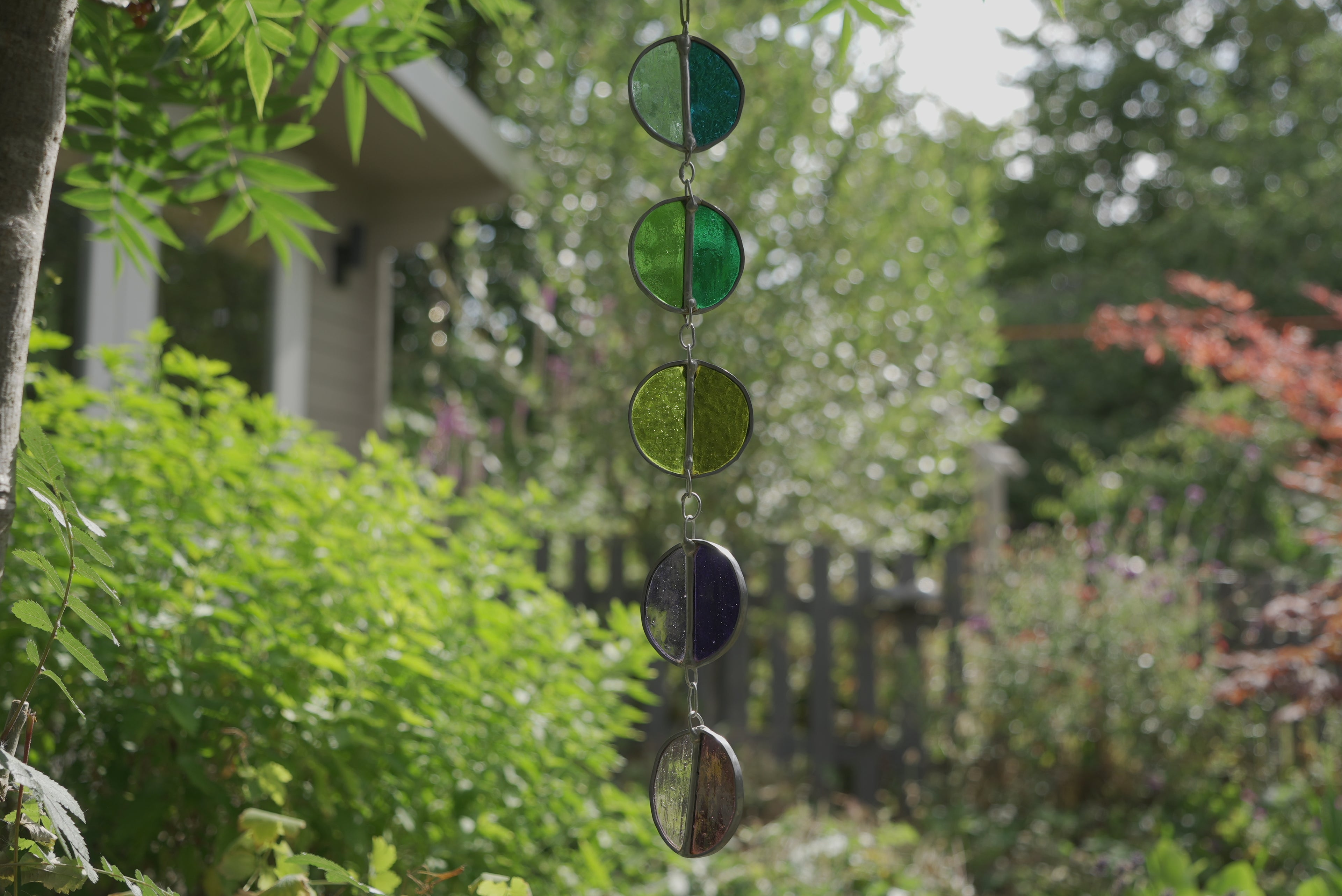 Halfcircle Suncatcher Blue/DGreen/LGreen/Purple/Pink