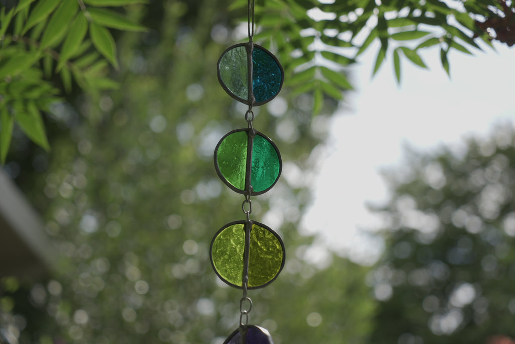 Halfcircle Suncatcher Blue/DGreen/LGreen/Purple/Pink