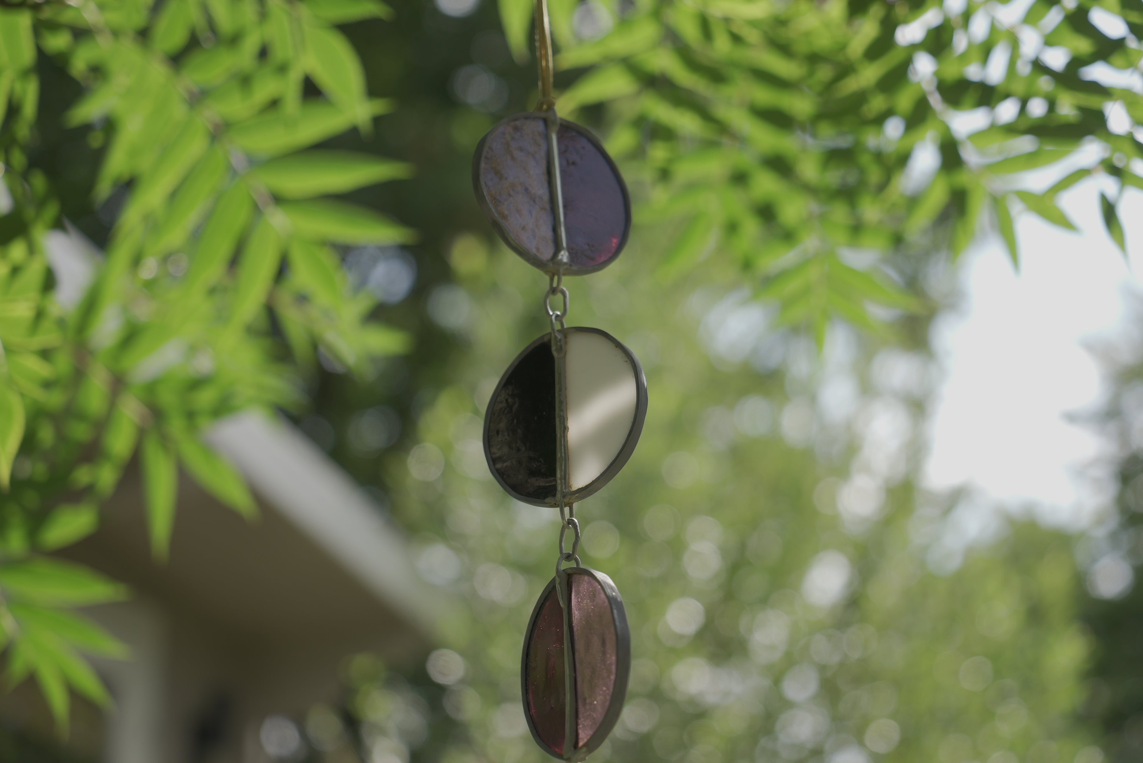 Halfcircle Suncatcher Purple/B&W/Purple