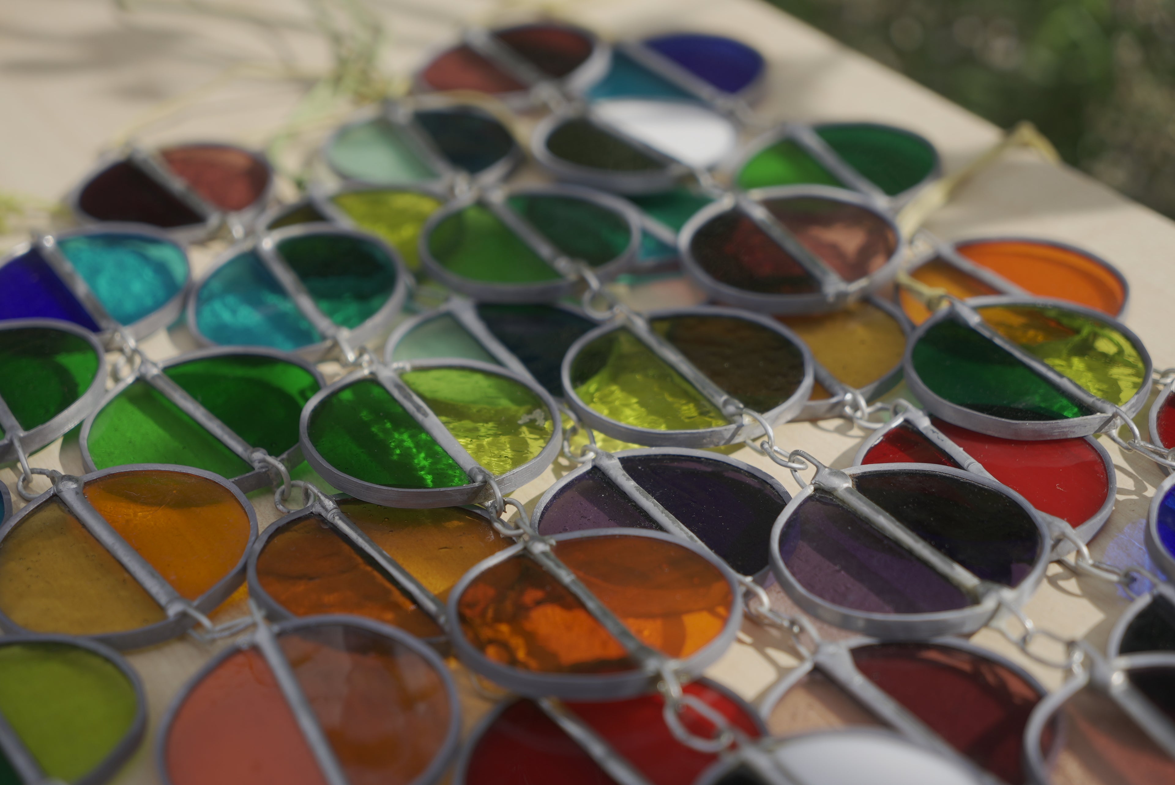 Halfcircle Suncatcher Blue/Green/Yellow/Orange/B&W